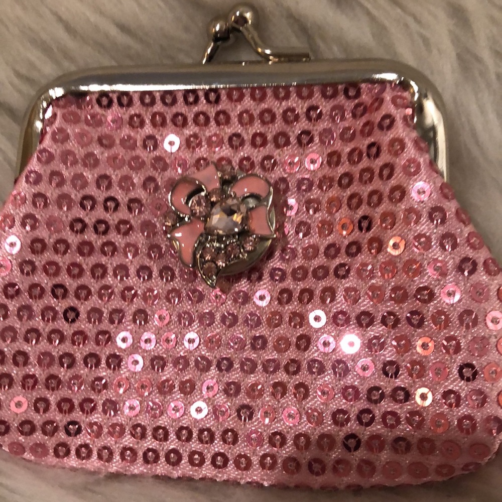 Snap Coin Purse/Pink Sequined/NWOT - Picture 6 of 9